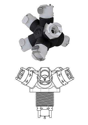 5-way splitter CPC 8 mm