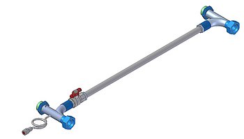Manually adjustable bypass M38x1,5 with connection for manometer Manually adjustable bypass M38x1,5 with connection for manometer