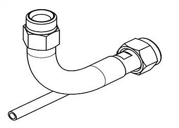 Calibration bend M16x1 with sensor pocket