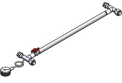 Manuell einstellbarer Bypass M24x1,5 mit Manometer-Anschluss