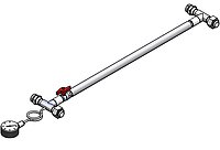Manually adjustable bypass M24x1,5 with connection for manometer Manually adjustable bypass M24x1,5 with connection for manometer