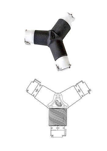 2-way splitter CPC 8 mm