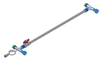 Manually adjustable bypass M24x1,5 with connection for manometer Manually adjustable bypass M24x1,5 with connection for manometer