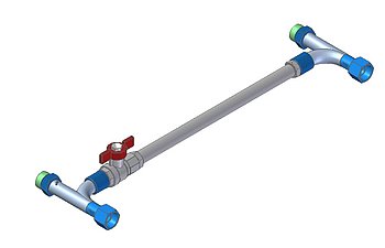 Manually adjustable bypass M24x1,5 for Unistats (bench top)